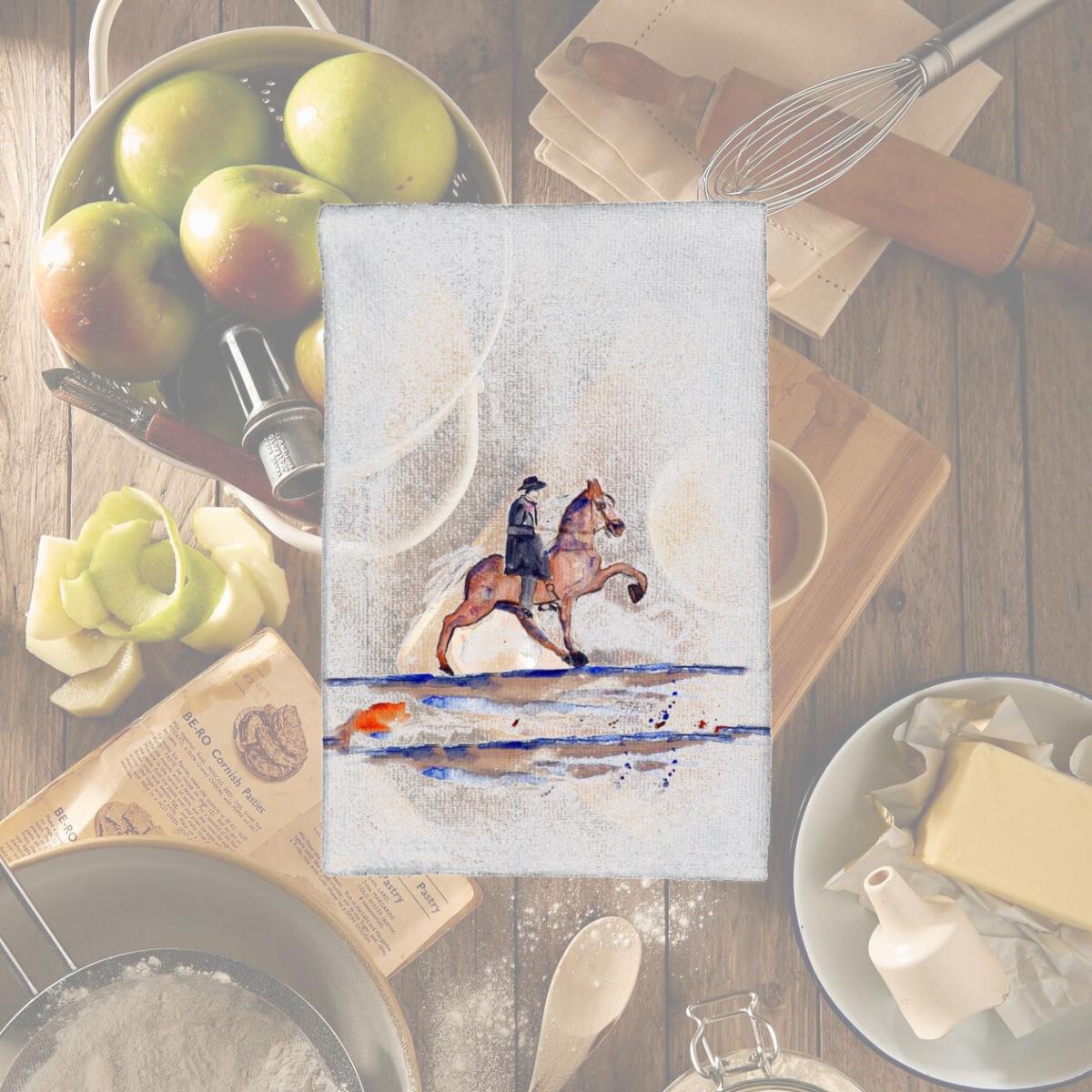 Picture of Betsy Drake KT261 Brown Walking Horse Kitchen Towel