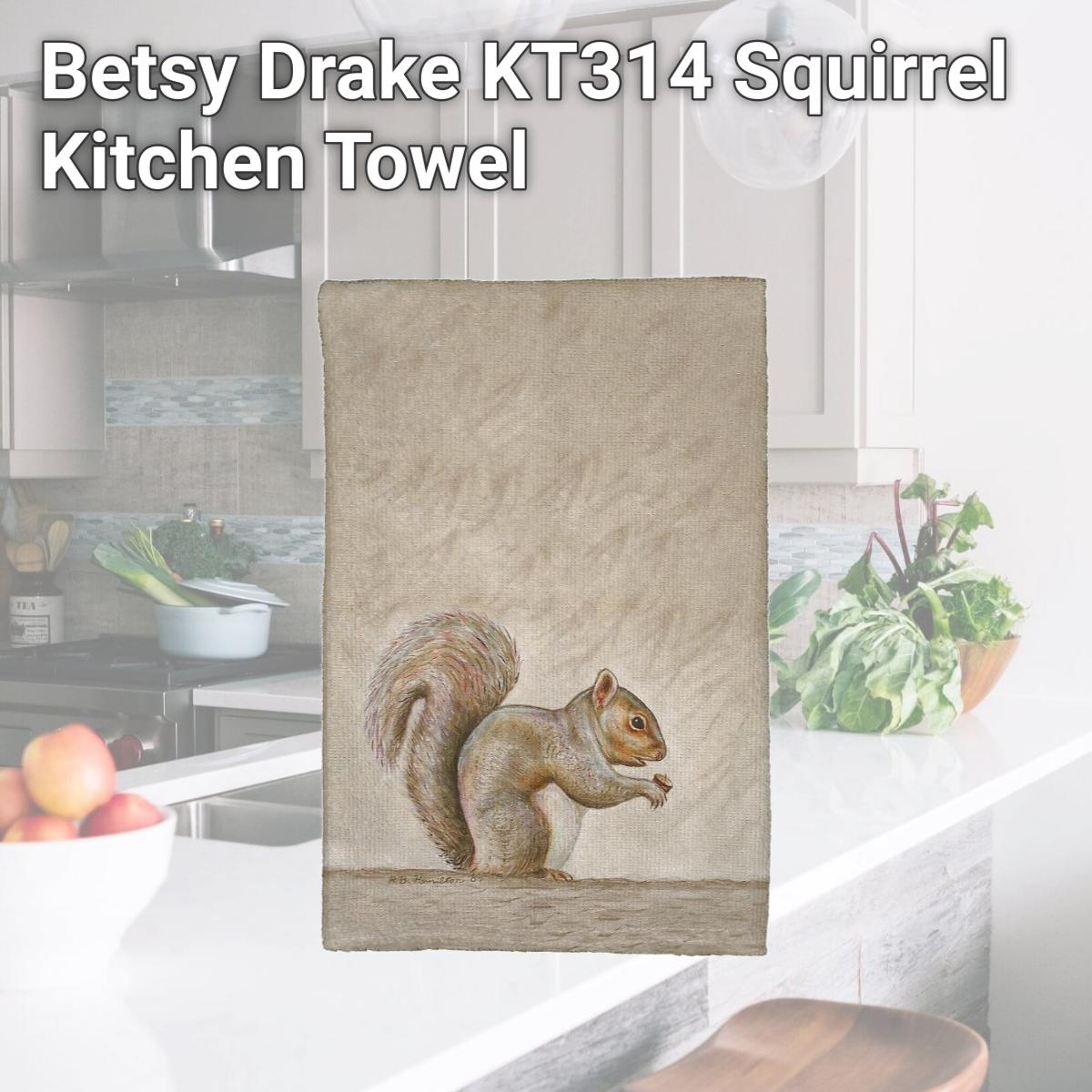 Picture of Betsy Drake KT314 Squirrel Kitchen Towel