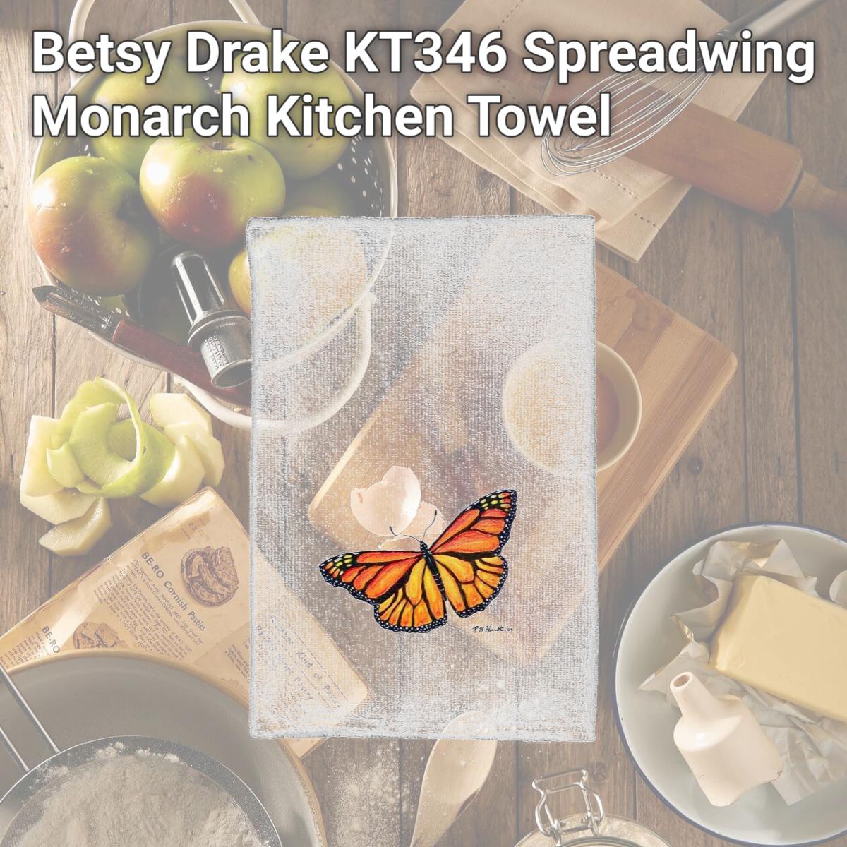 Picture of Betsy Drake KT346 Spreadwing Monarch Kitchen Towel