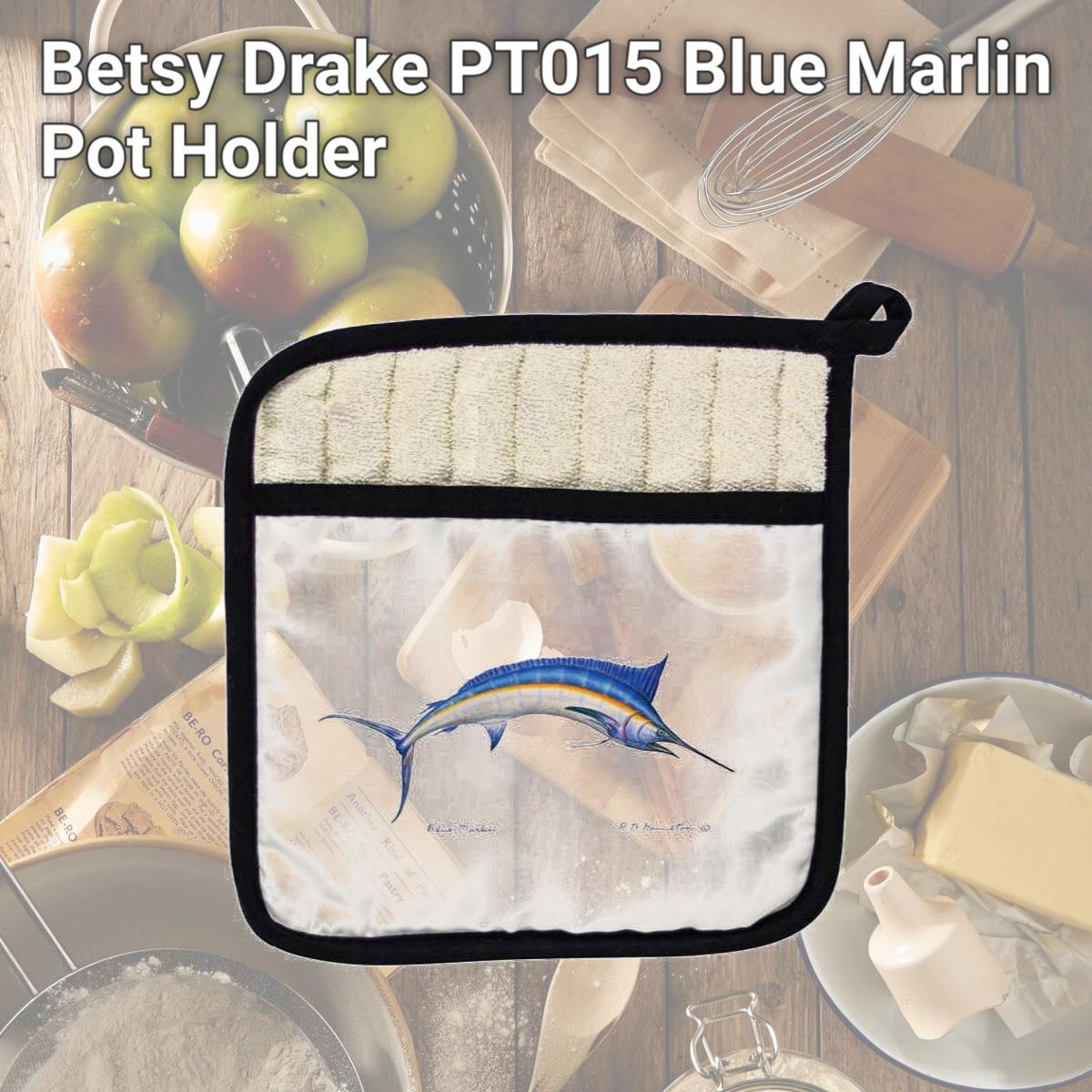 Picture of Betsy Drake PT015 Blue Marlin Pot Holder