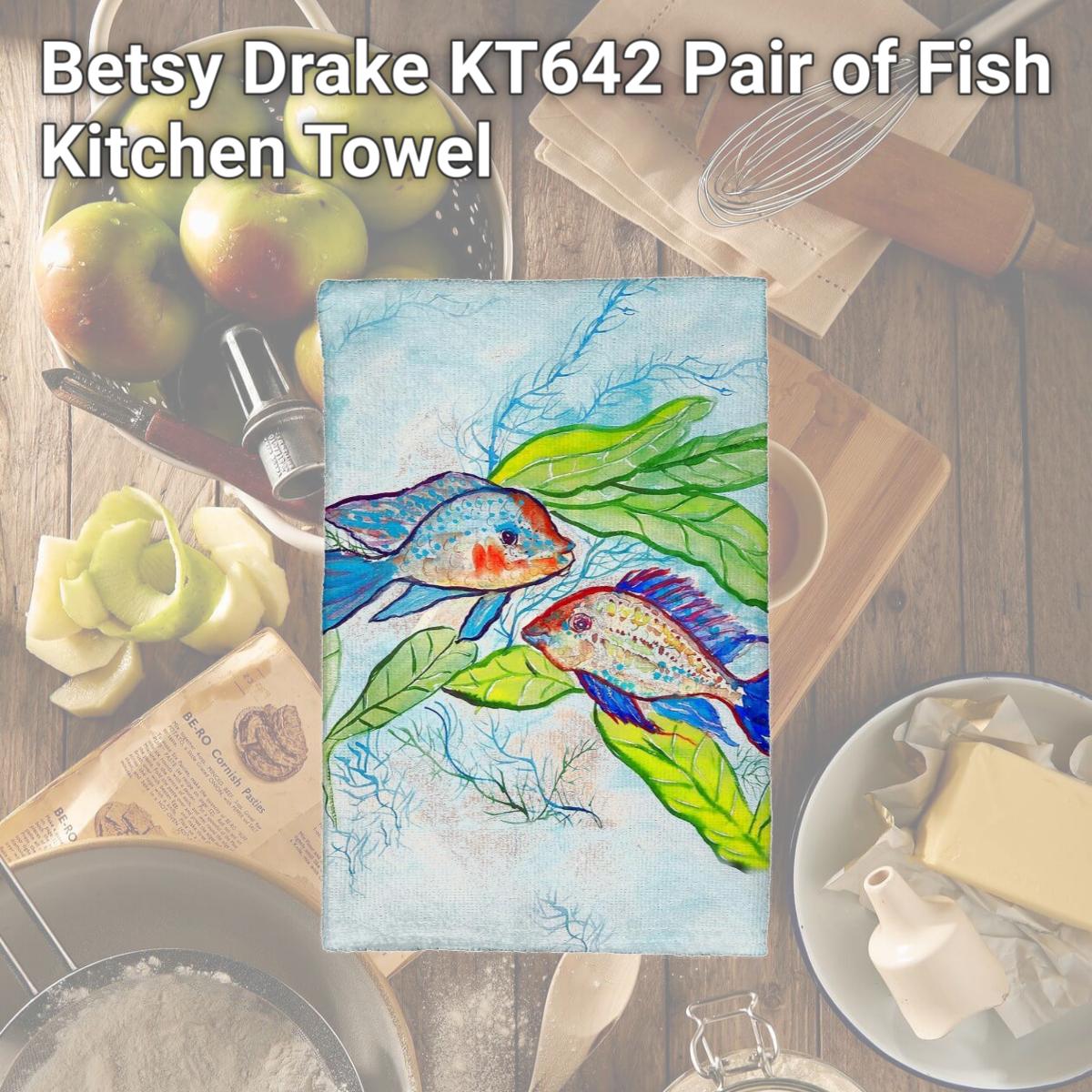 Picture of Betsy Drake KT642 Pair of Fish Kitchen Towel
