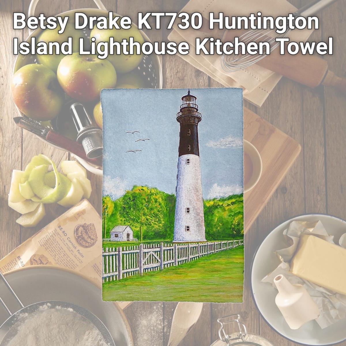 Picture of Betsy Drake KT730 Huntington Island Lighthouse Kitchen Towel