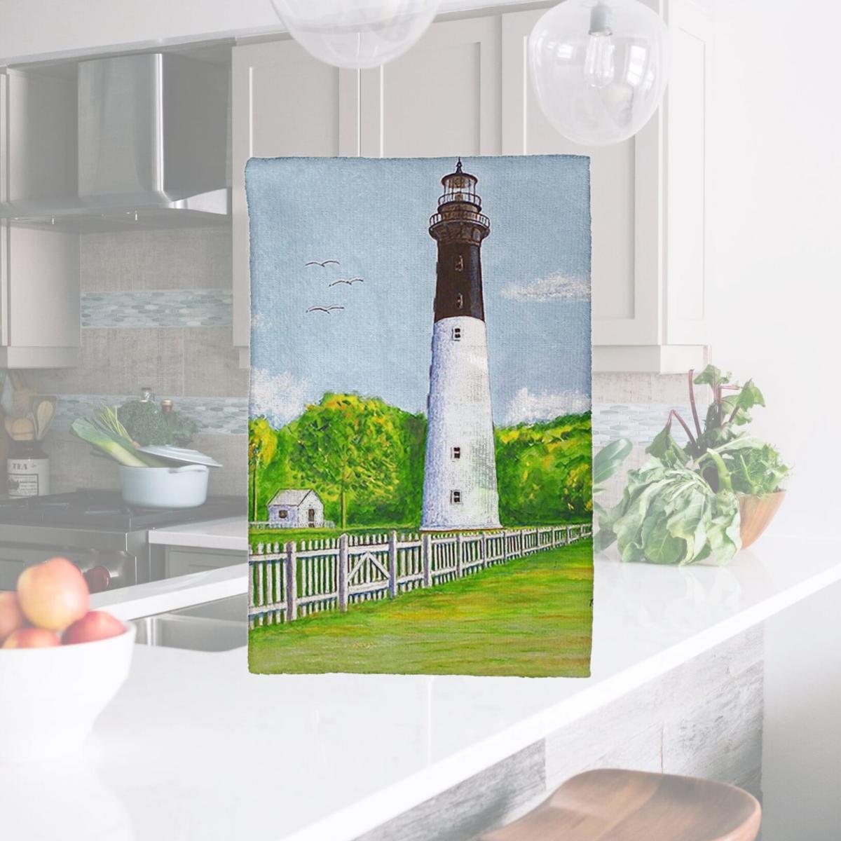 Picture of Betsy Drake KT730 Huntington Island Lighthouse Kitchen Towel