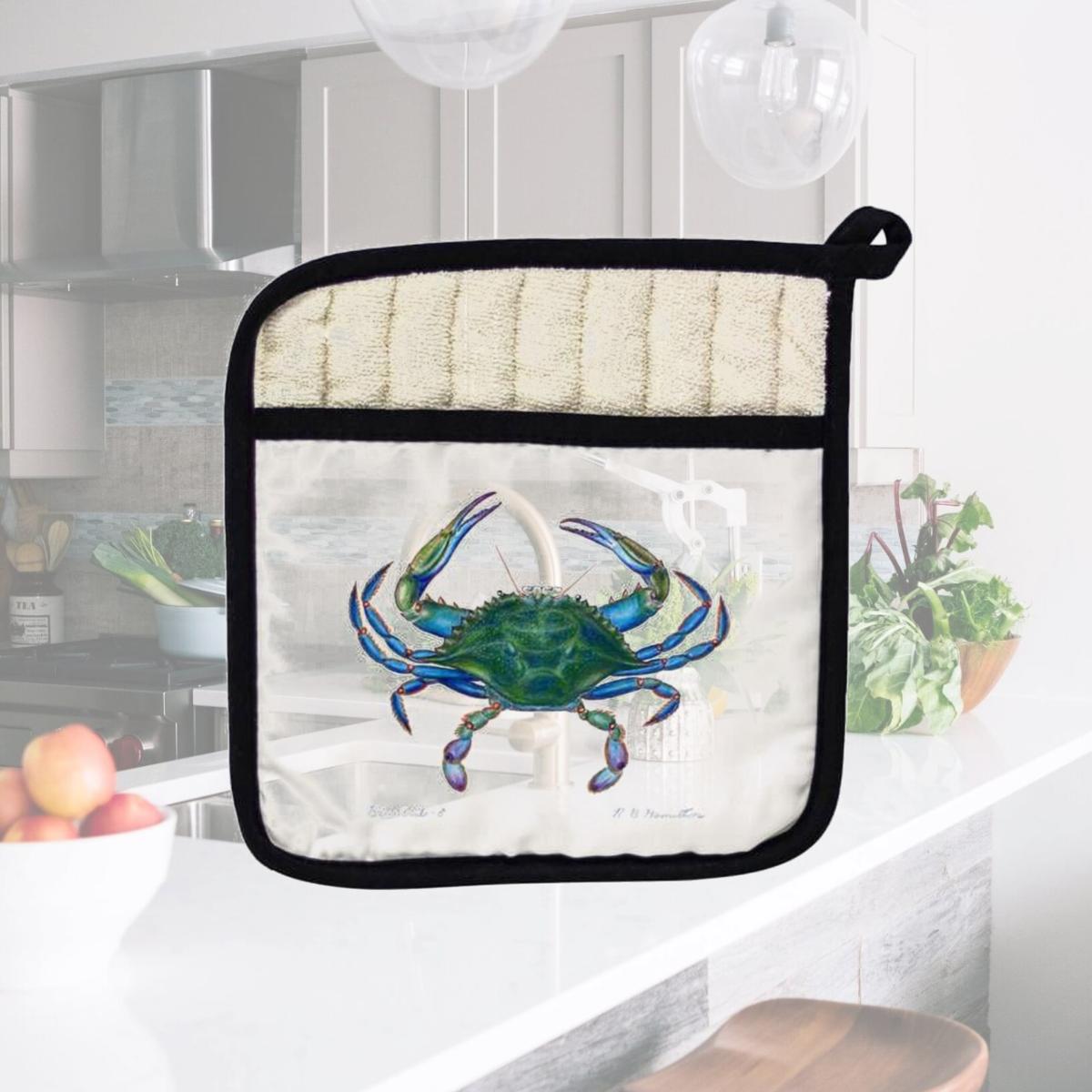 Picture of Betsy Drake PT005 Blue Crab - Male Pot Holder