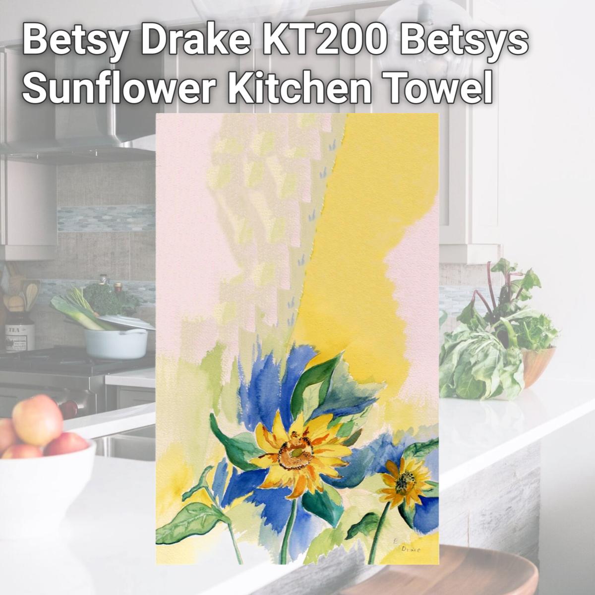 Picture of Betsy Drake KT200 Betsys Sunflower Kitchen Towel