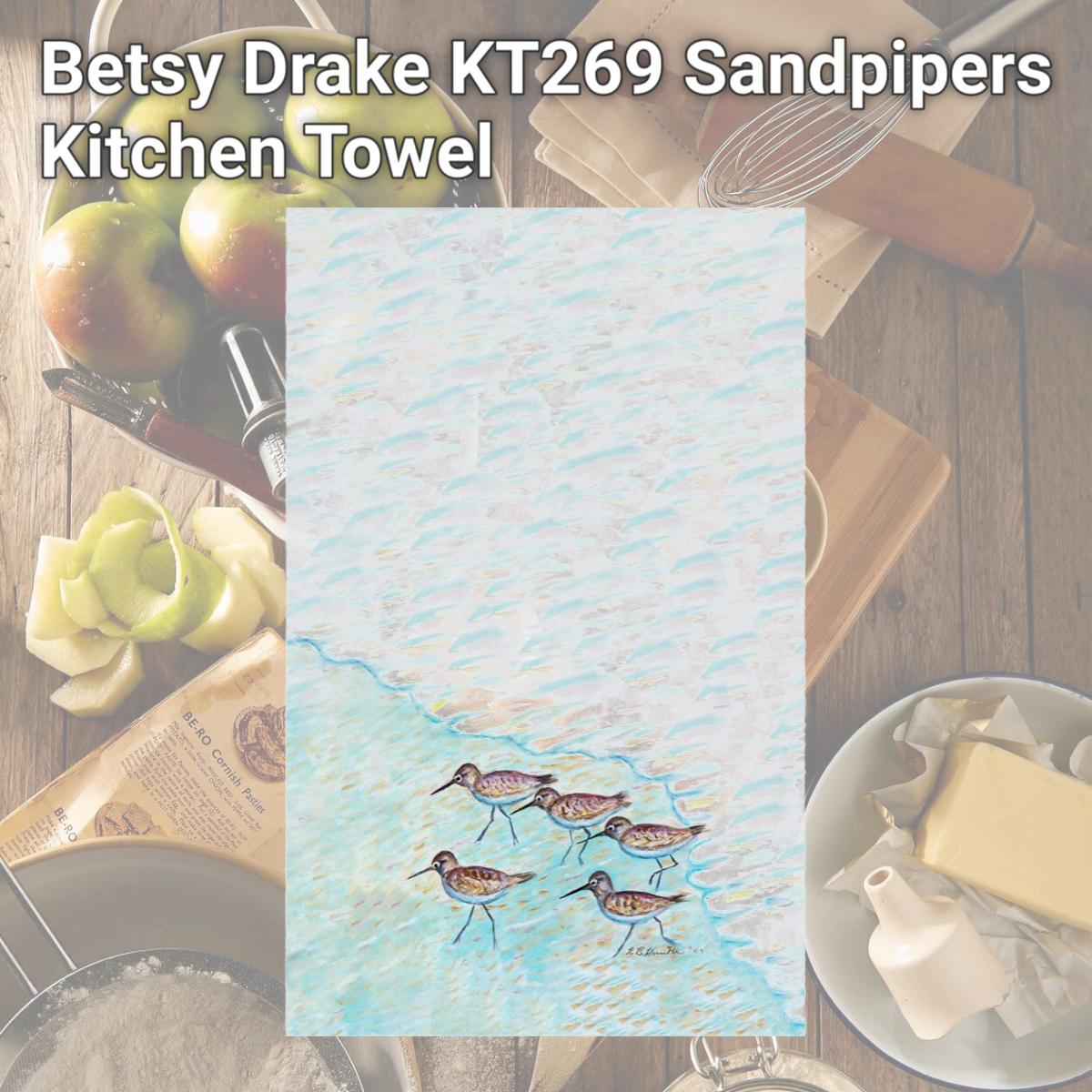 Picture of Betsy Drake KT269 Sandpipers Kitchen Towel