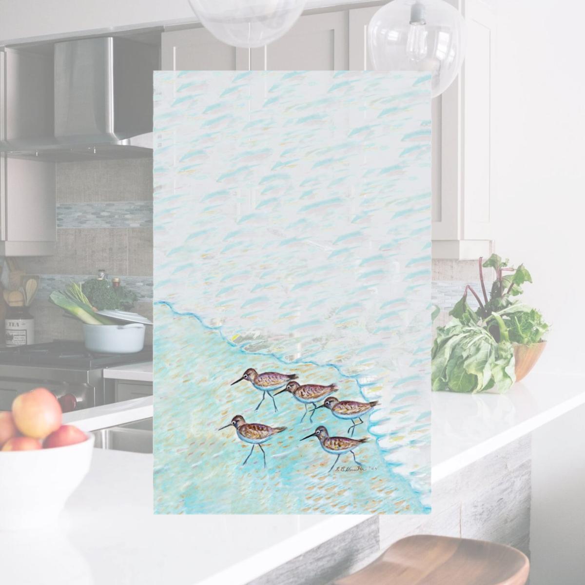 Picture of Betsy Drake KT269 Sandpipers Kitchen Towel