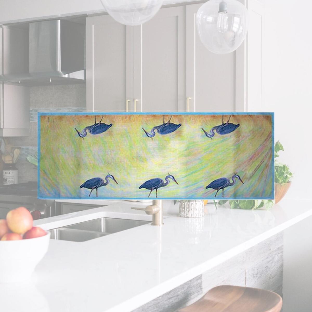 Picture of Betsy Drake RN027G 13 x 54 in. Blue Heron Table Runner