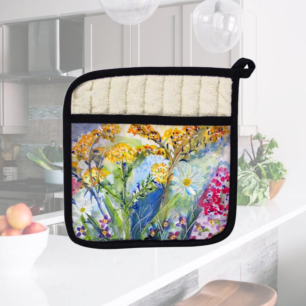 Picture of Betsy Drake PT166 Wild Flowers Pot Holder