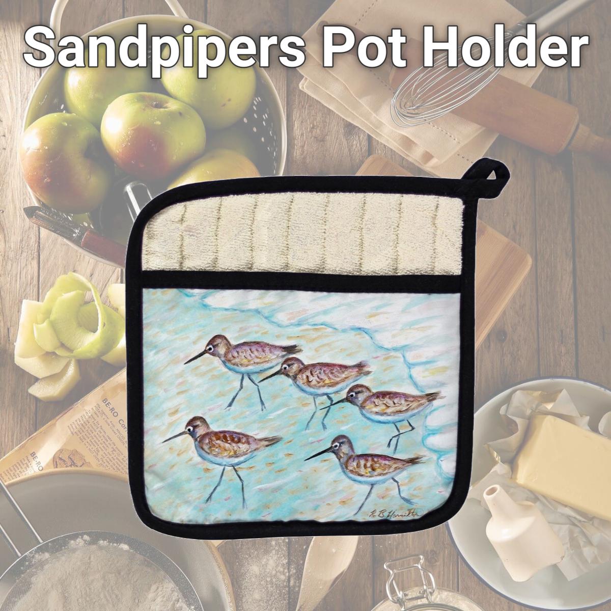 Picture of Betsy Drake PT269 Sandpipers Pot Holder