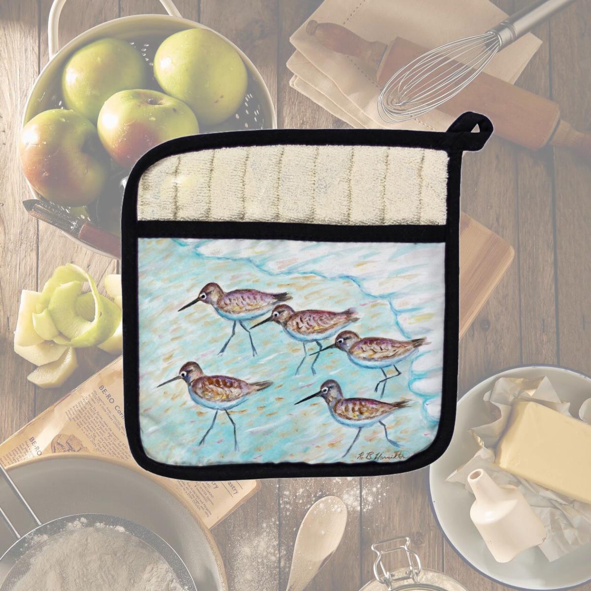 Picture of Betsy Drake PT269 Sandpipers Pot Holder