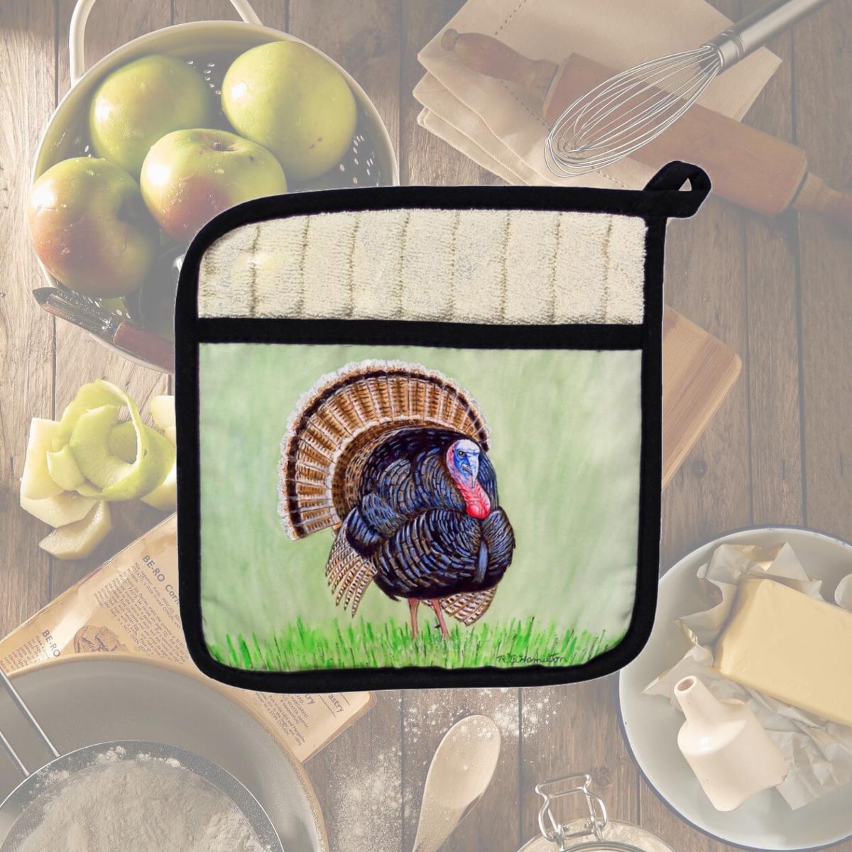Picture of Betsy Drake PT512 Wild Turkey Pot Holder