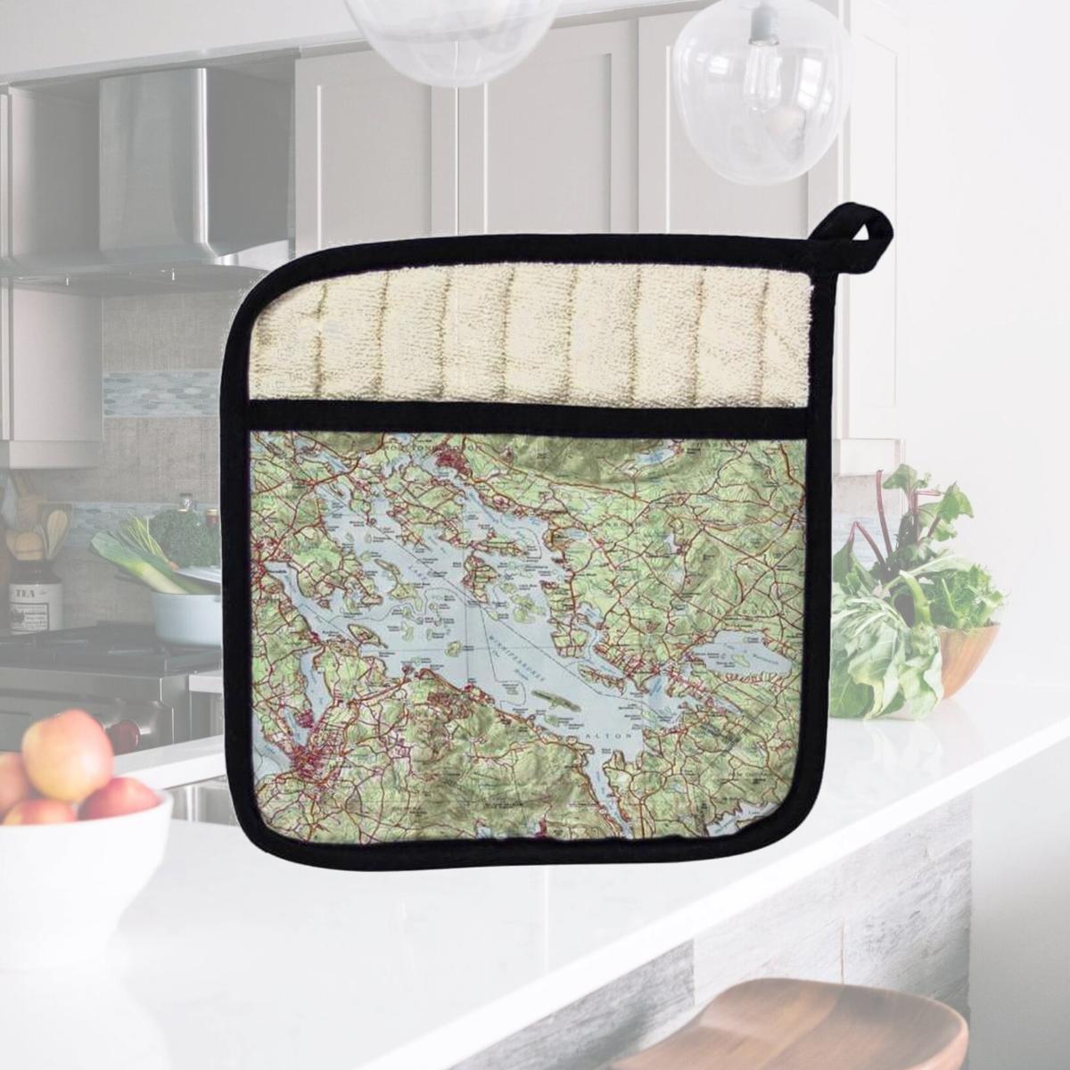 Picture of Betsy Drake PT967 Lake Winnipesaukee, NH Nautical Map Pot Holder