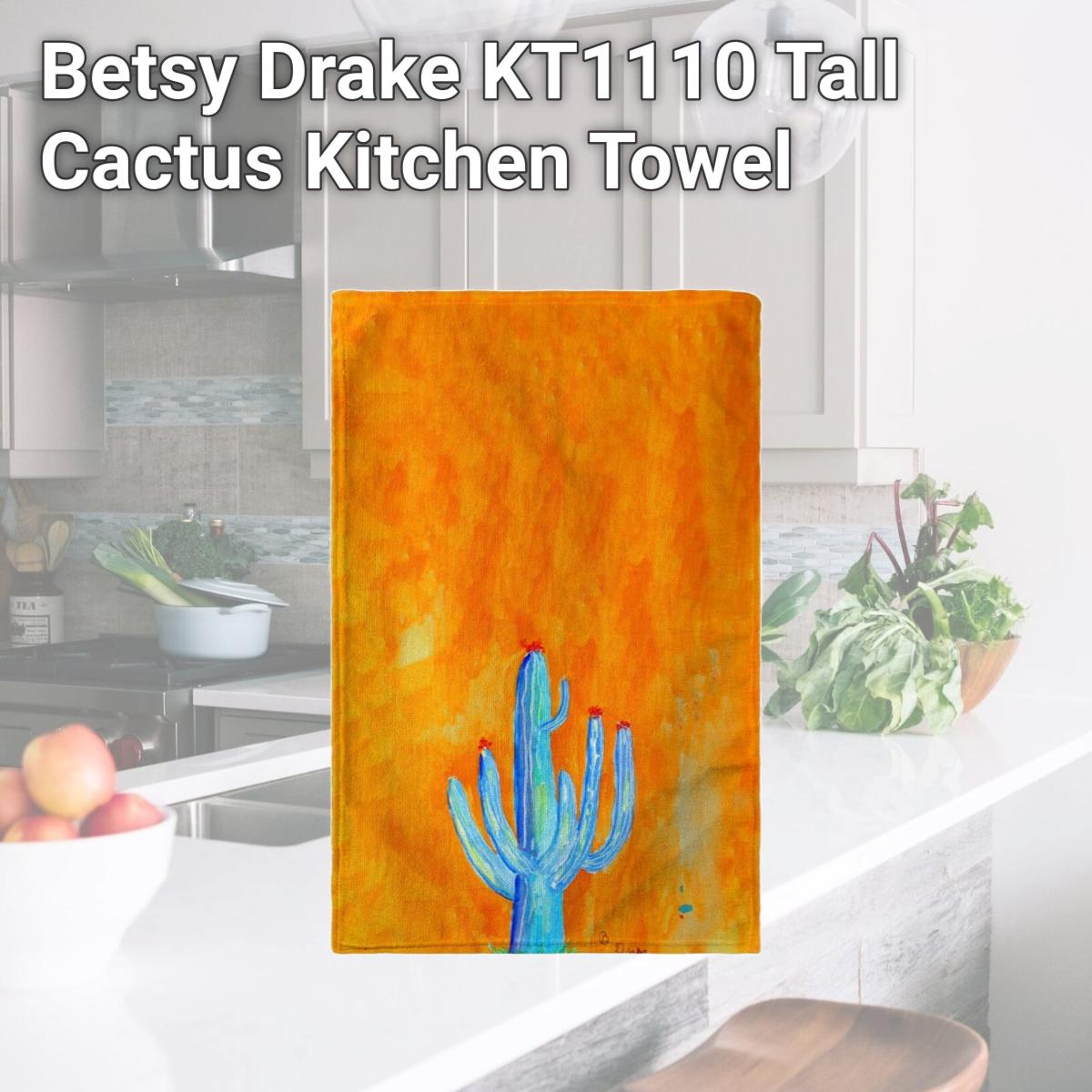 Picture of Betsy Drake KT1110 Tall Cactus Kitchen Towel