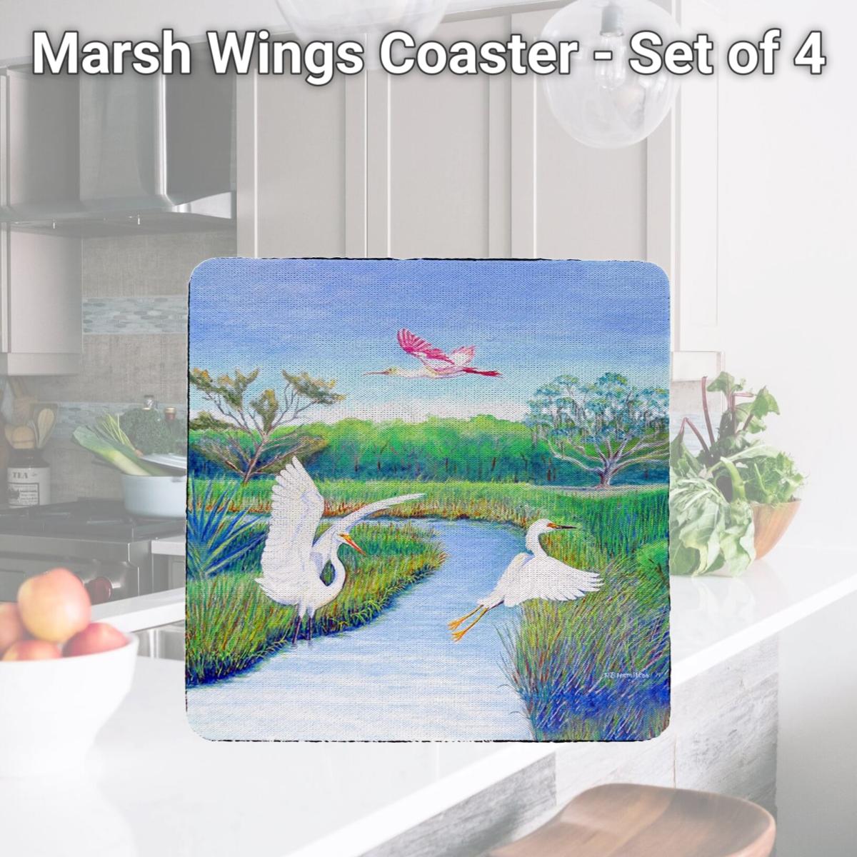 Picture of Betsy Drake CT1105 Marsh Wings Coaster - Set of 4