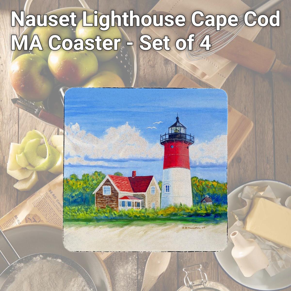 Picture of Betsy Drake CT1120 Nauset Lighthouse, Cape Cod, MA Coaster - Set of 4
