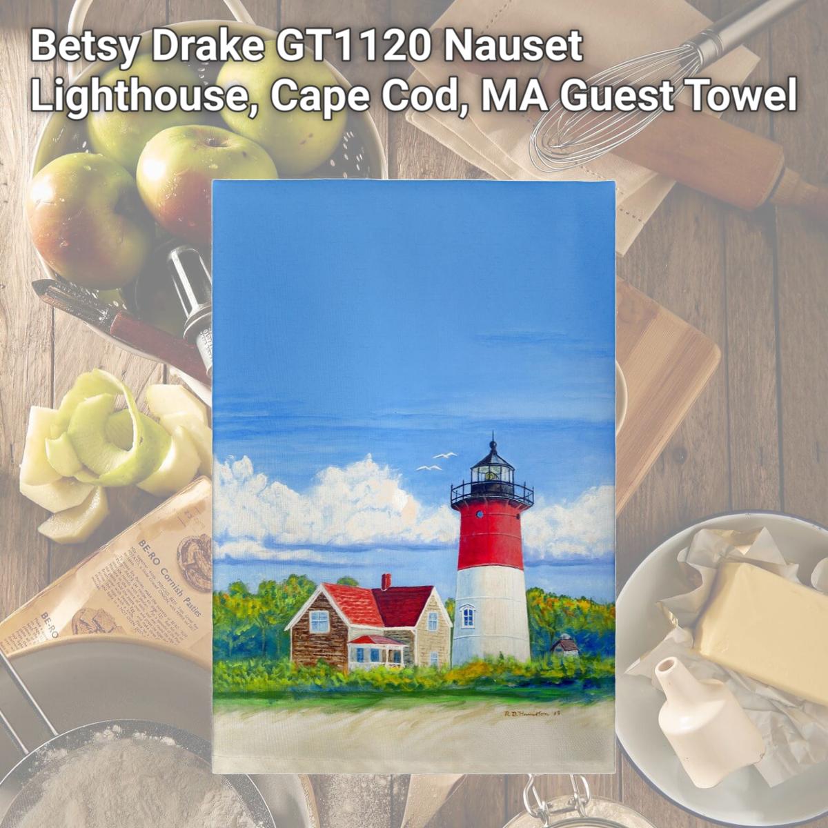 Picture of Betsy Drake GT1120 Nauset Lighthouse, Cape Cod, MA Guest Towel