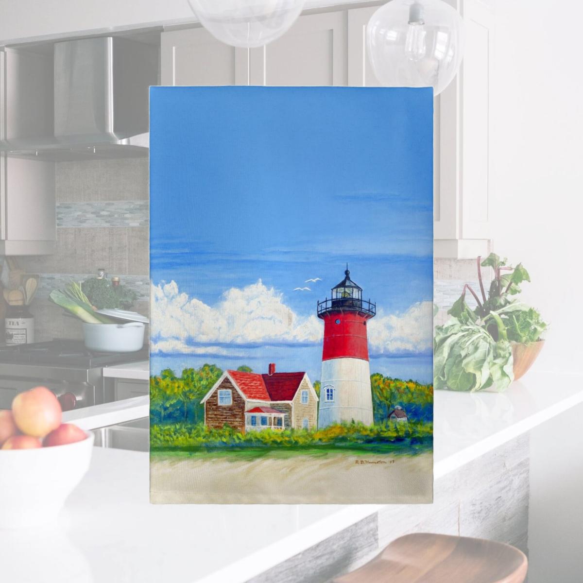Picture of Betsy Drake GT1120 Nauset Lighthouse, Cape Cod, MA Guest Towel