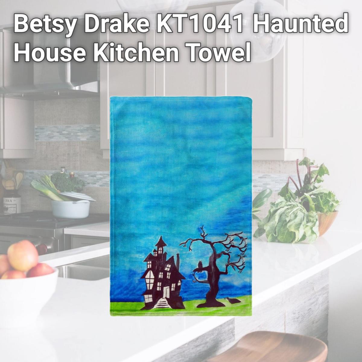 Picture of Betsy Drake KT1041 Haunted House Kitchen Towel