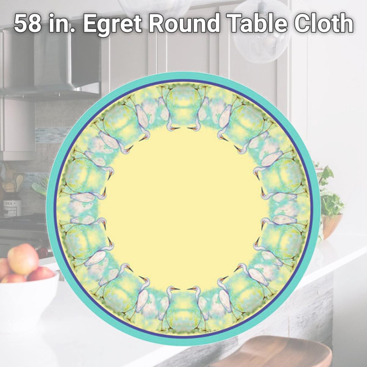 Picture of Betsy Drake TR025 58 in. Egret Round Table Cloth
