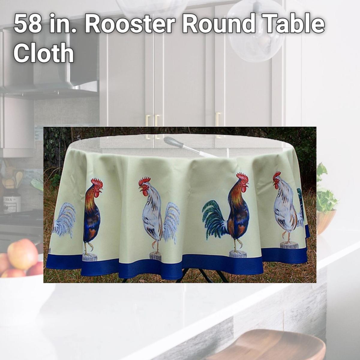 Picture of Betsy Drake TR037 58 in. Rooster Round Table Cloth