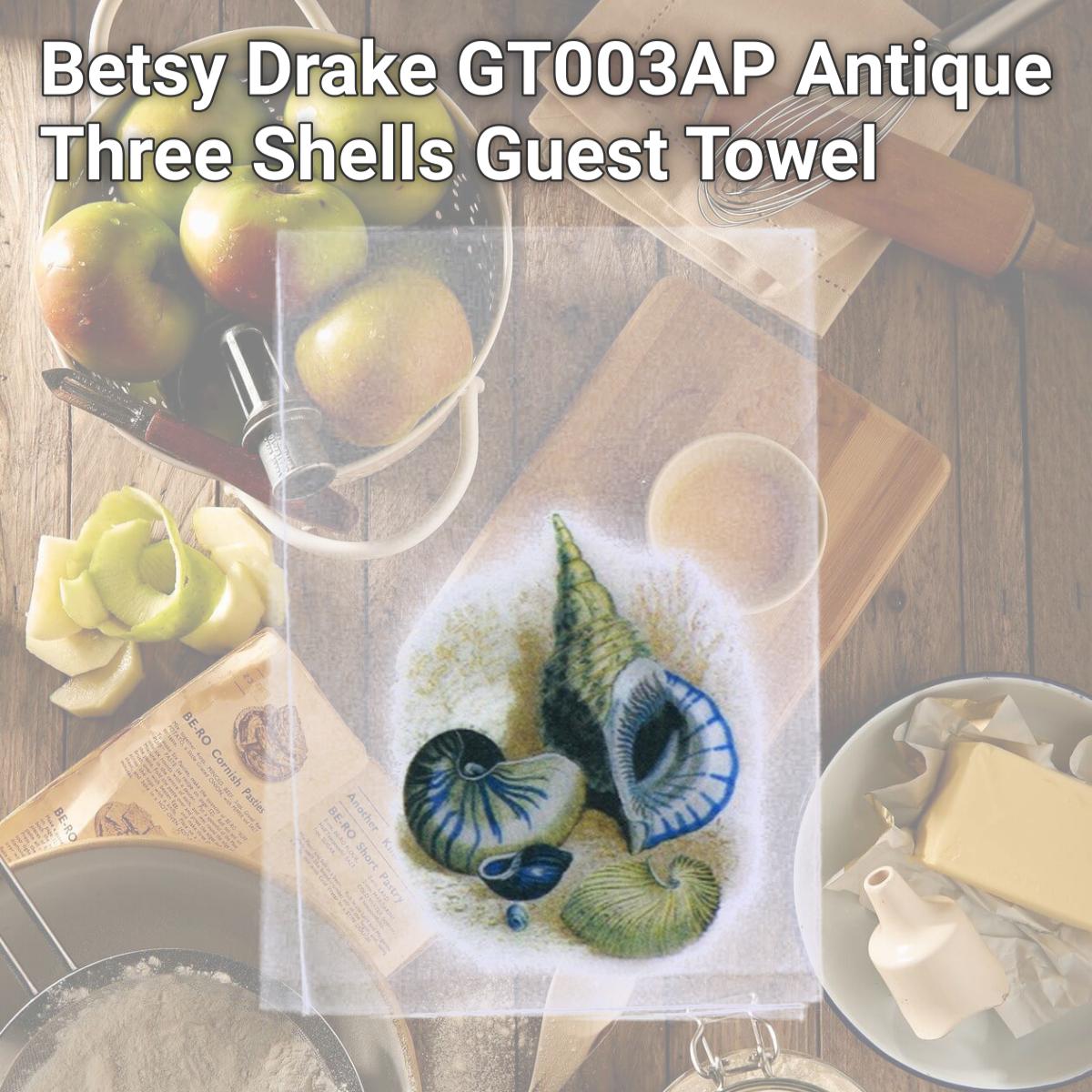 Picture of Betsy Drake GT003AP Antique Three Shells Guest Towel