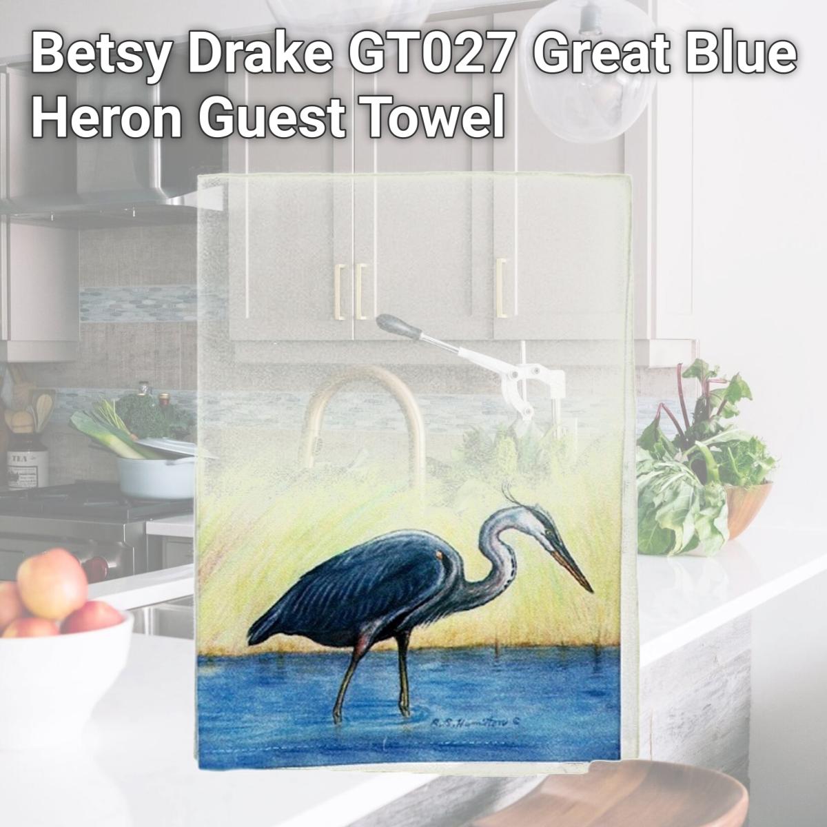 Picture of Betsy Drake GT027 Great Blue Heron Guest Towel