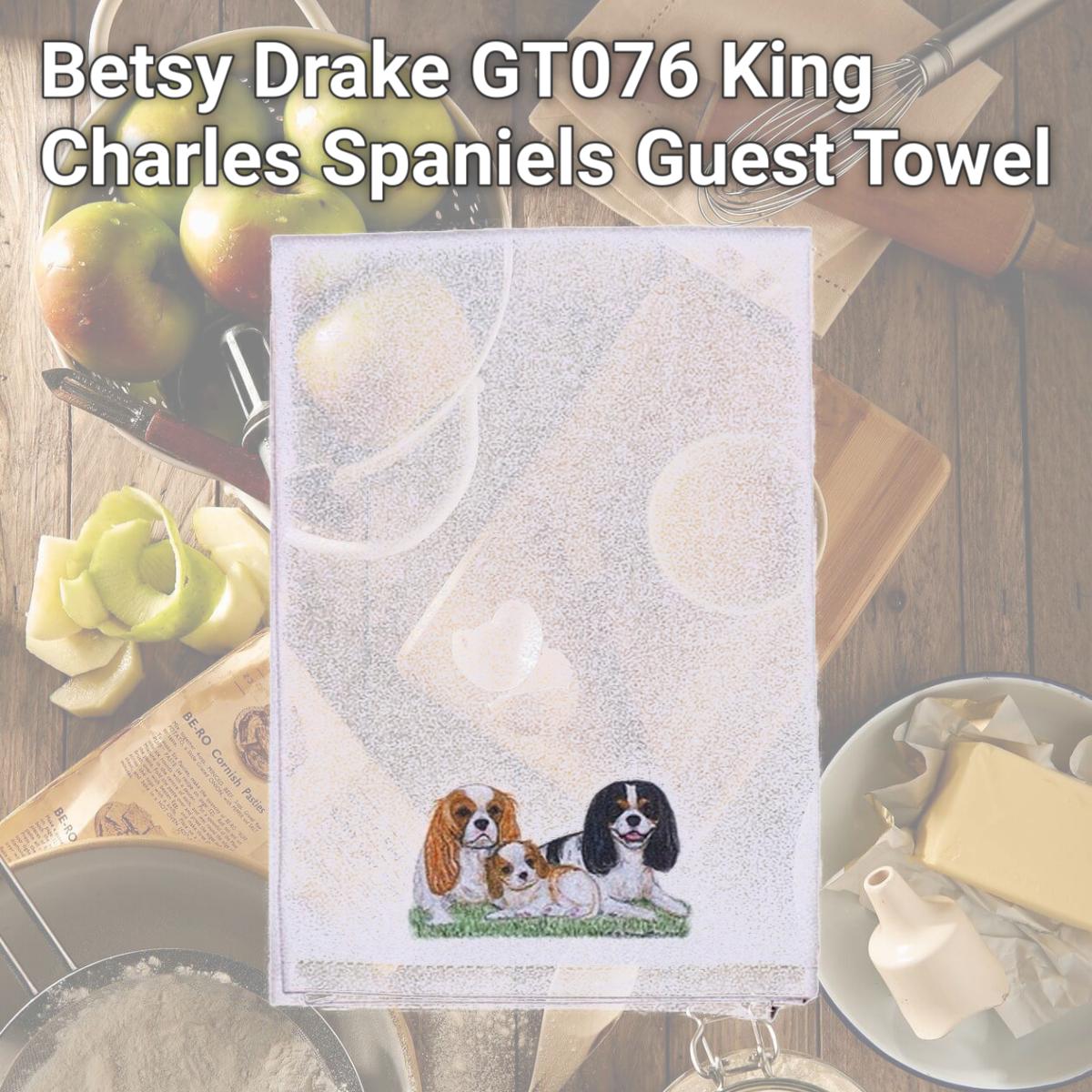 Picture of Betsy Drake GT076 King Charles Spaniels Guest Towel