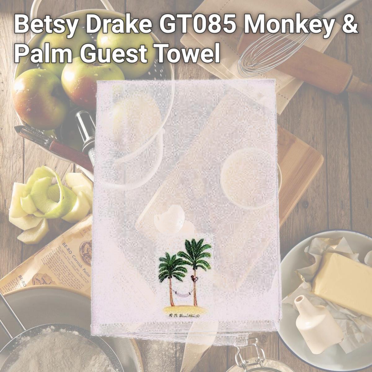 Picture of Betsy Drake GT085 Monkey & Palm Guest Towel
