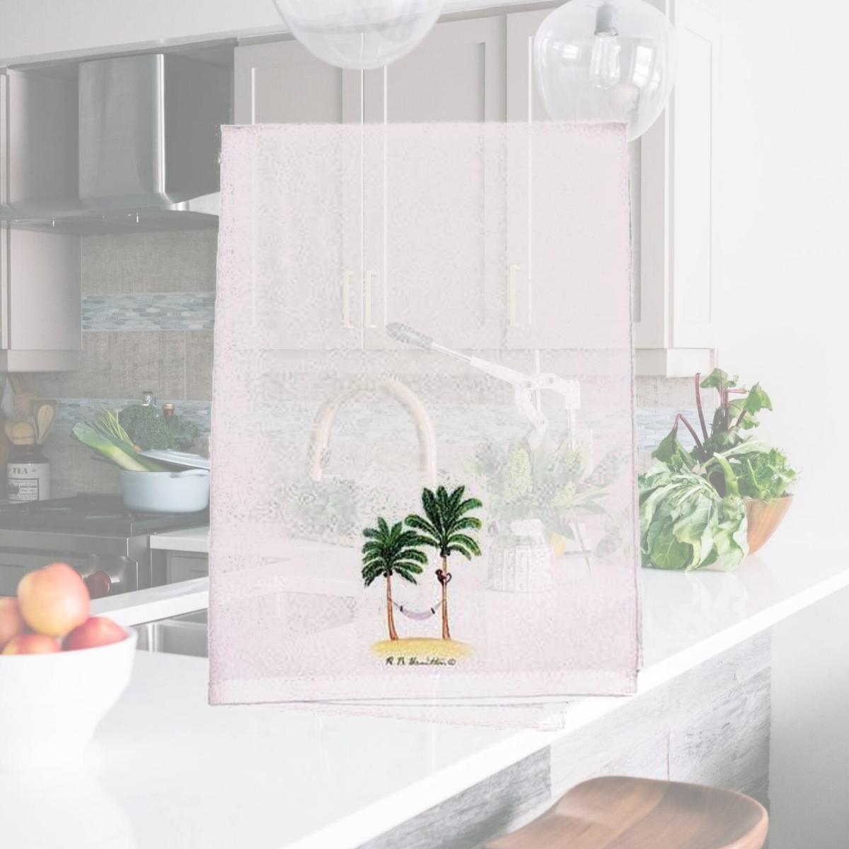 Picture of Betsy Drake GT085 Monkey & Palm Guest Towel
