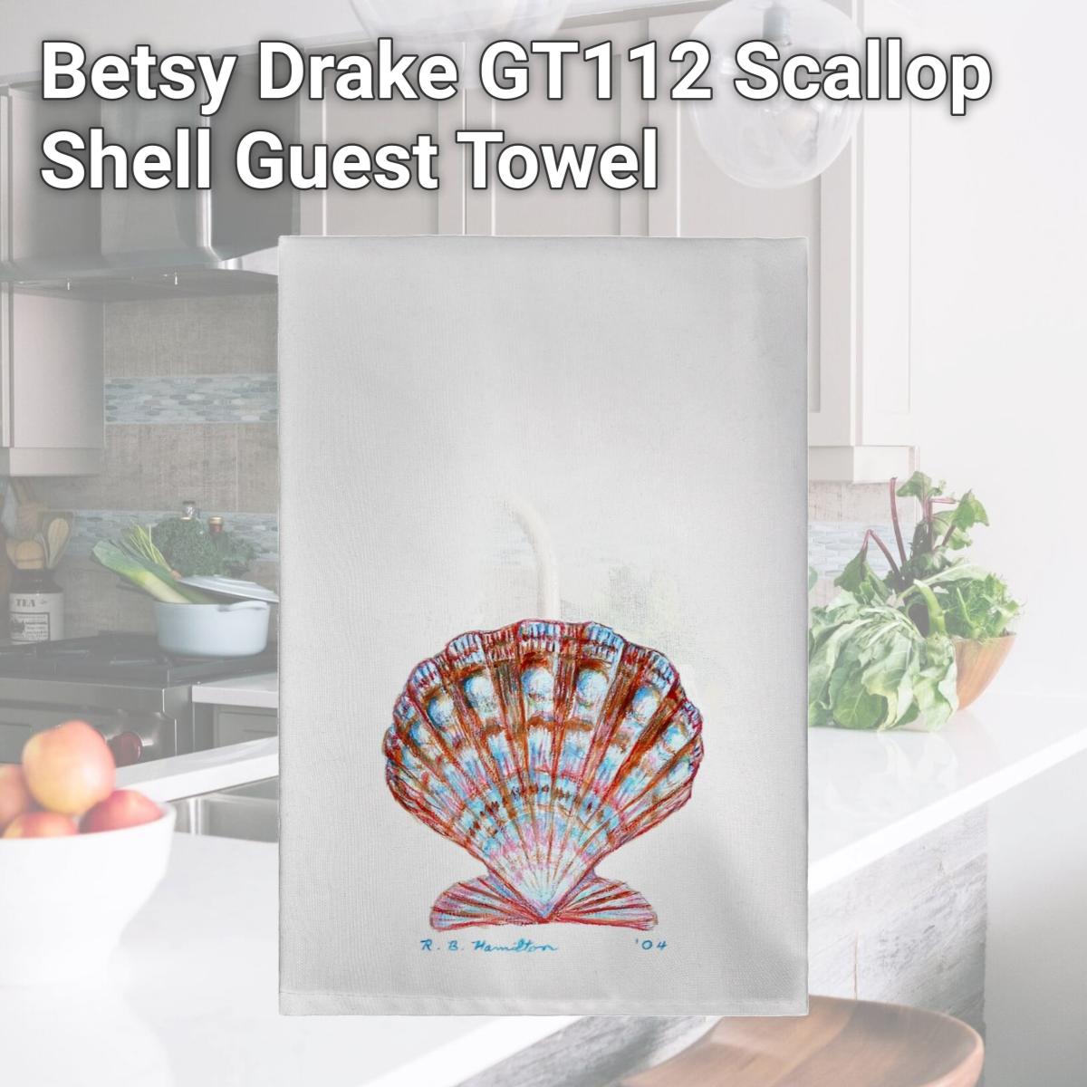Picture of Betsy Drake GT112 Scallop Shell Guest Towel