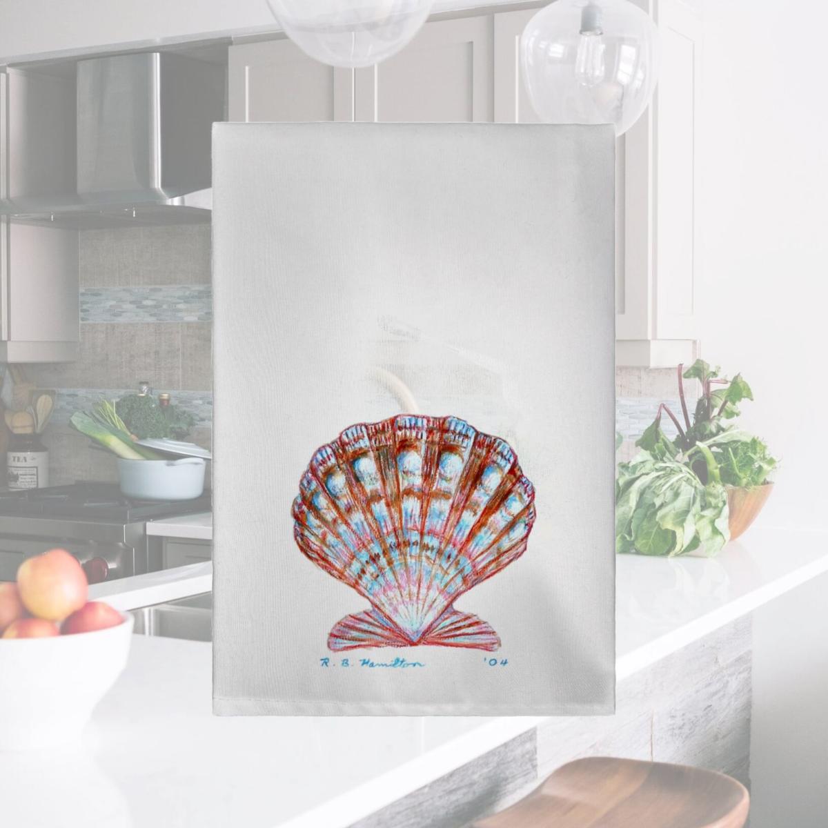 Picture of Betsy Drake GT112 Scallop Shell Guest Towel