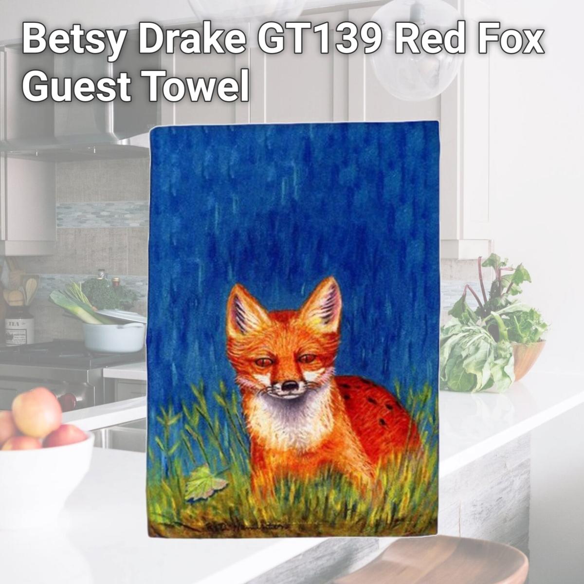 Picture of Betsy Drake GT139 Red Fox Guest Towel