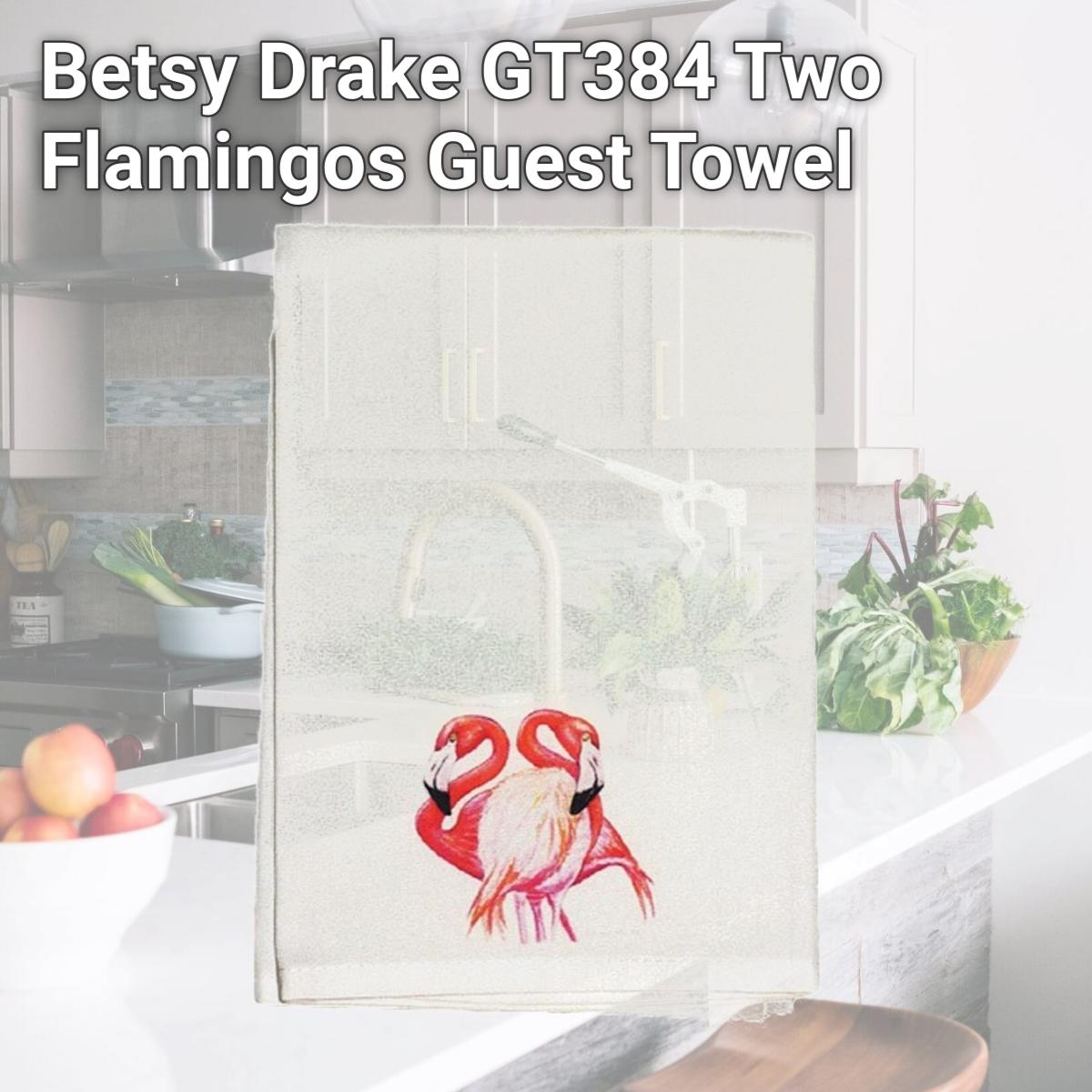 Picture of Betsy Drake GT384 Two Flamingos Guest Towel