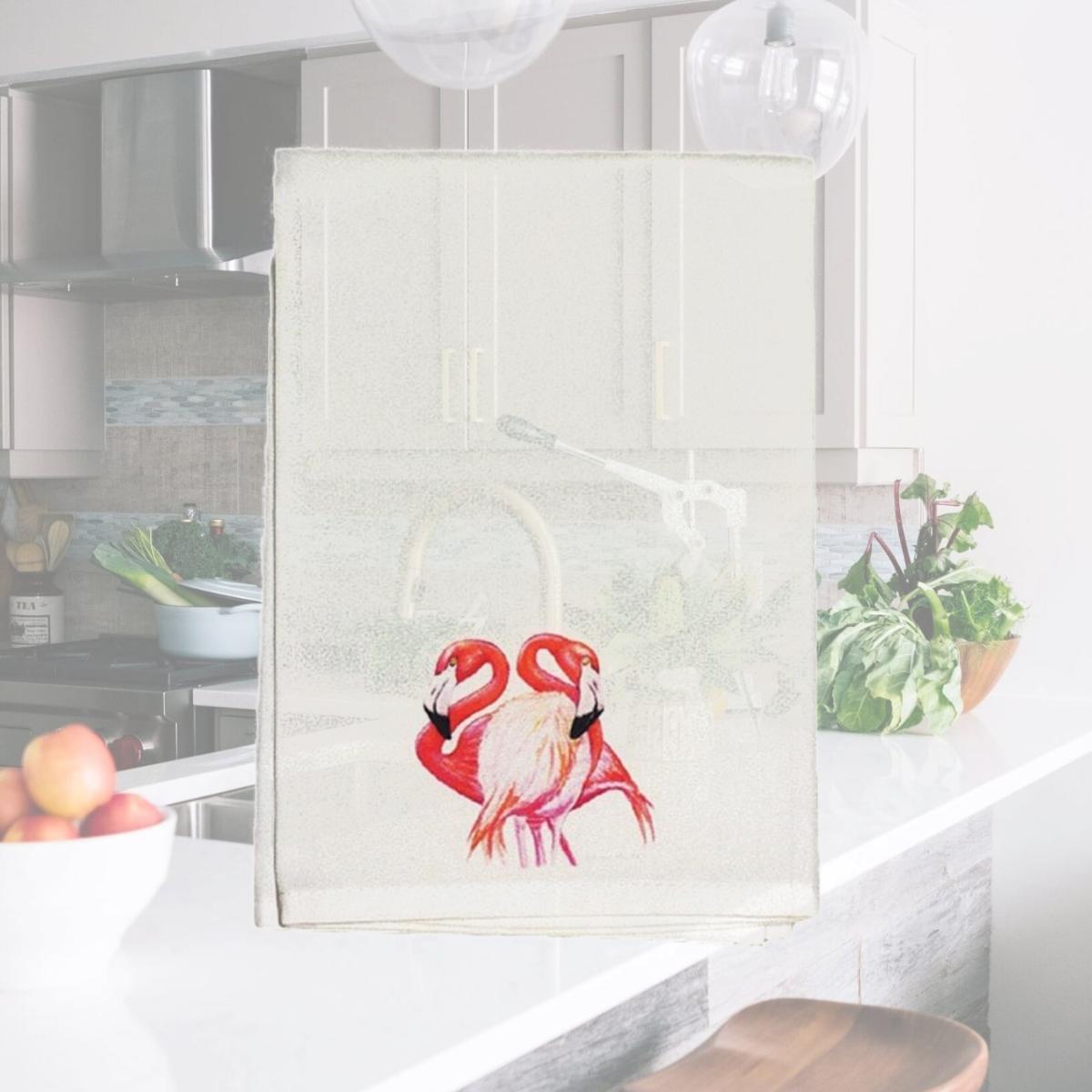 Picture of Betsy Drake GT384 Two Flamingos Guest Towel