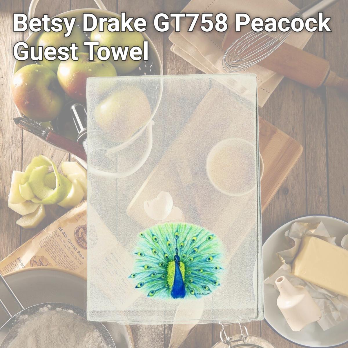 Picture of Betsy Drake GT758 Peacock Guest Towel