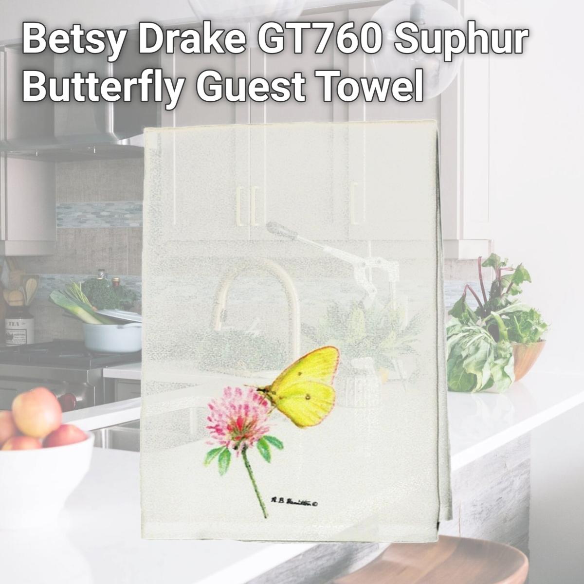 Picture of Betsy Drake GT760 Suphur Butterfly Guest Towel