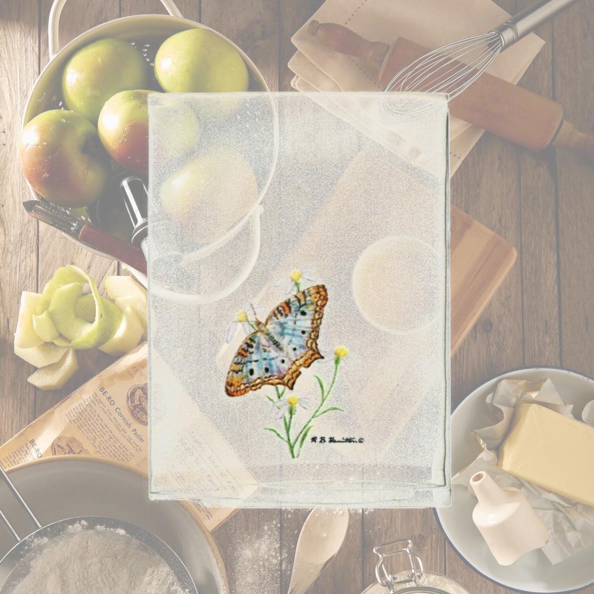 Picture of Betsy Drake GT764 Peacock Butterfly Guest Towel