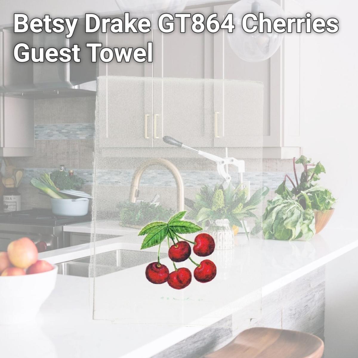 Picture of Betsy Drake GT864 Cherries Guest Towel