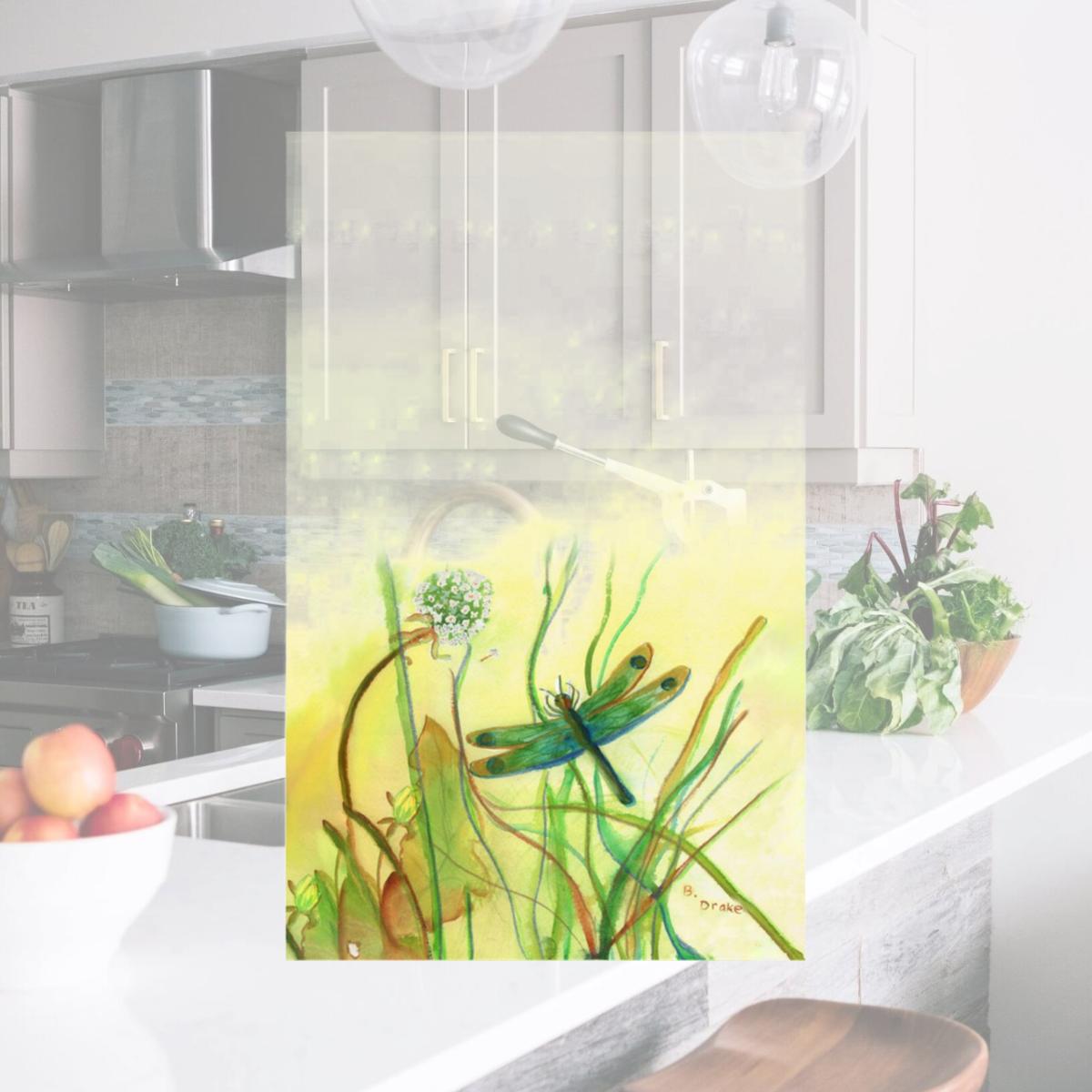 Picture of Betsy Drake KT187 Betsys Dragonfly Kitchen Towel