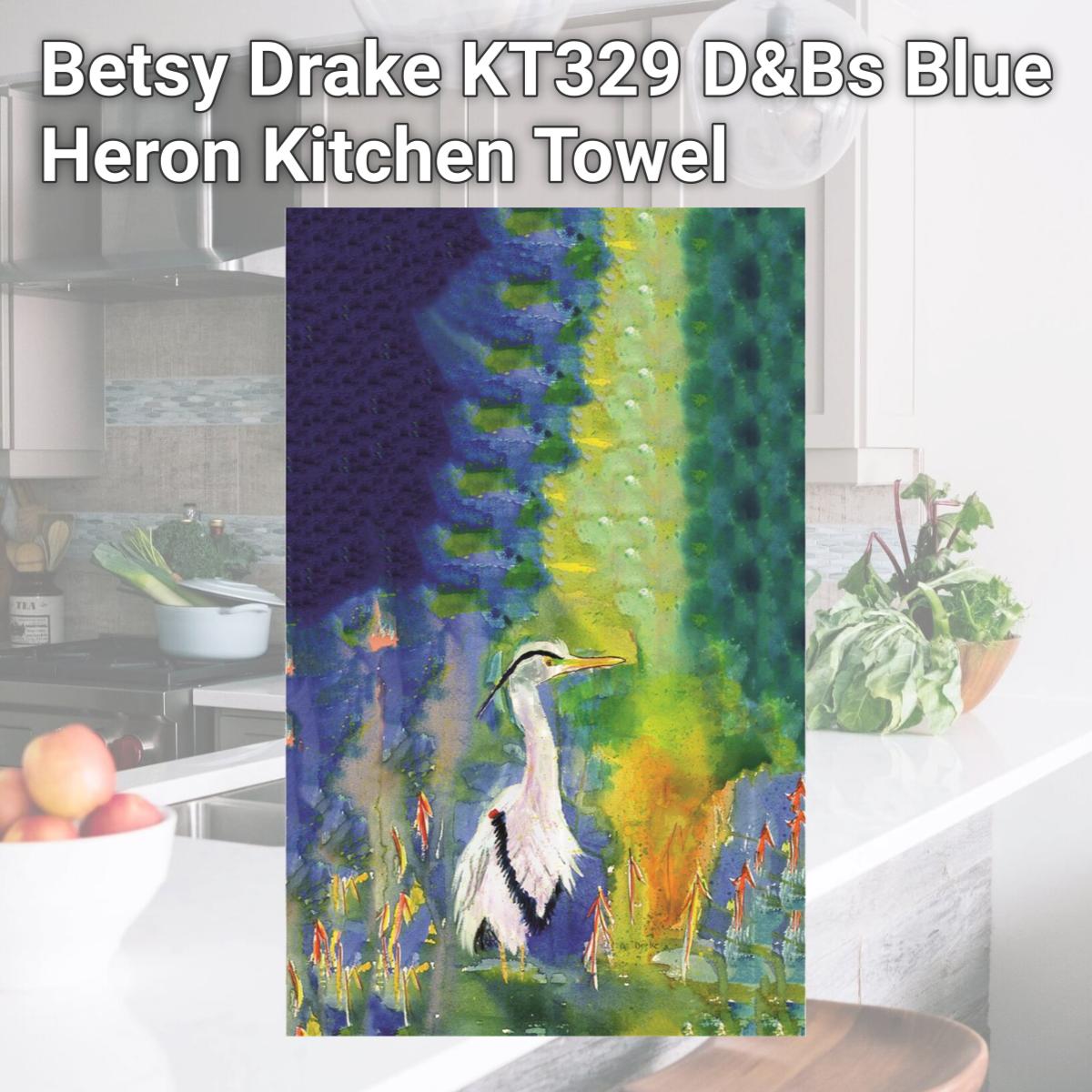 Picture of Betsy Drake KT329 D&Bs Blue Heron Kitchen Towel