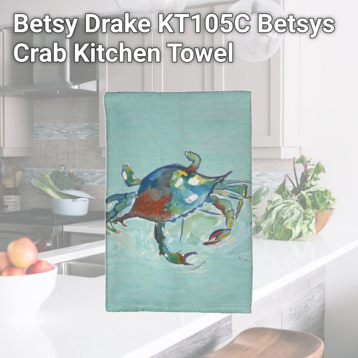 Picture of Betsy Drake KT105C Betsys Crab Kitchen Towel
