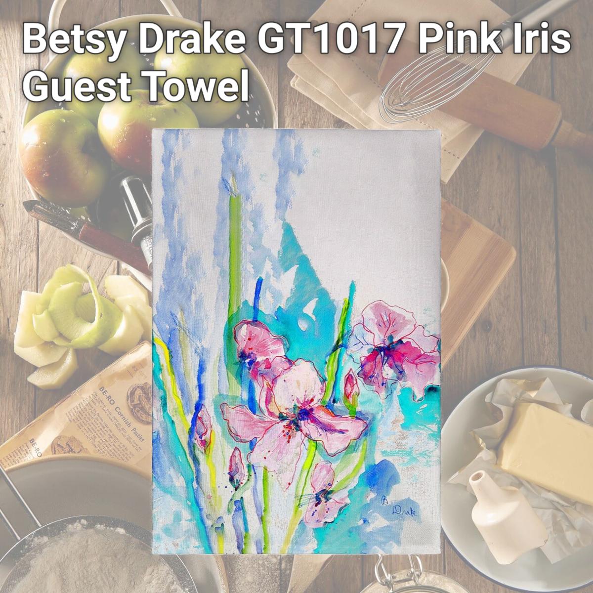 Picture of Betsy Drake GT1017 Pink Iris Guest Towel