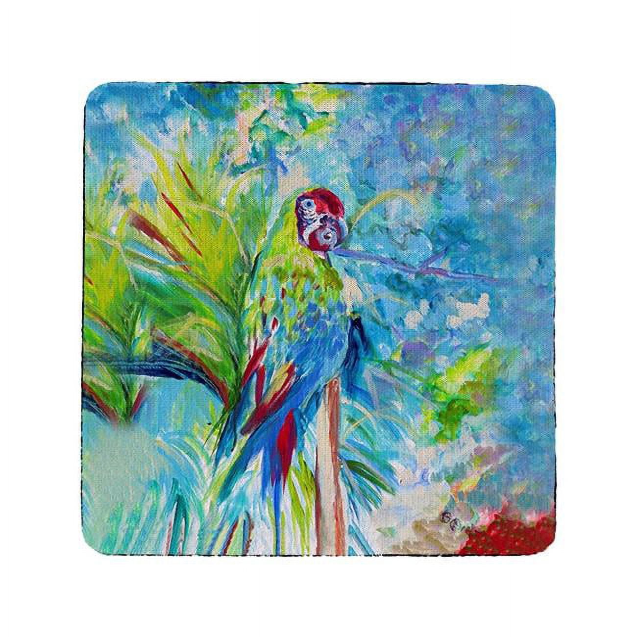 Green Parrot II Coaster - Set of 4