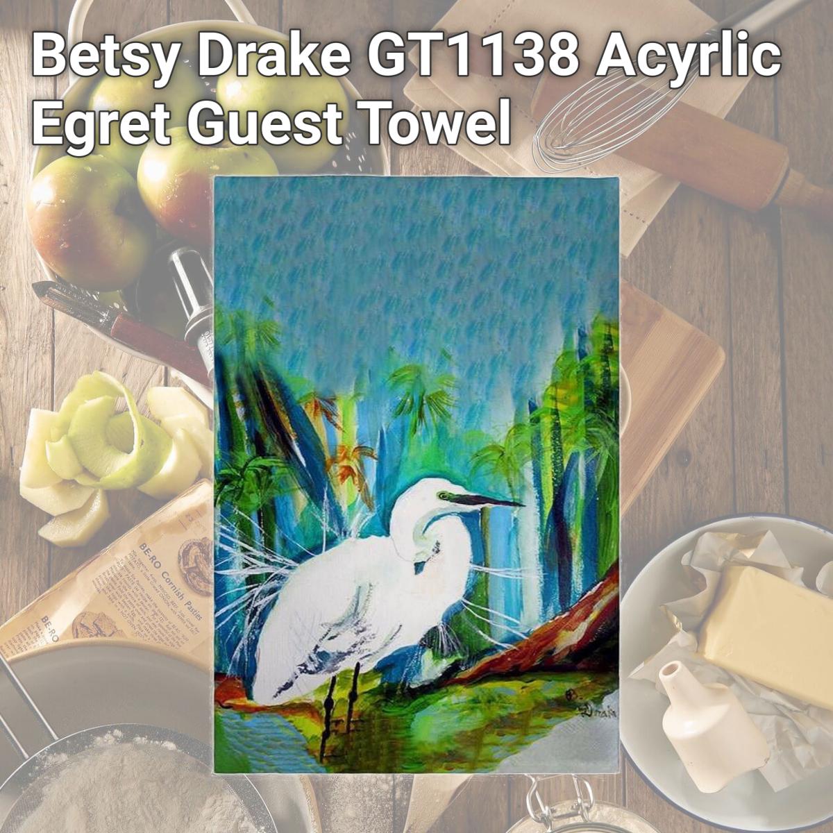 Picture of Betsy Drake GT1138 Acyrlic Egret Guest Towel