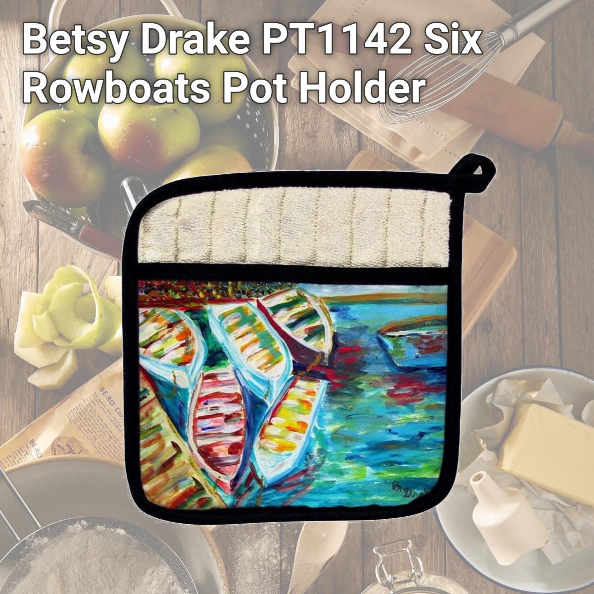 Picture of Betsy Drake PT1142 Six Rowboats Pot Holder