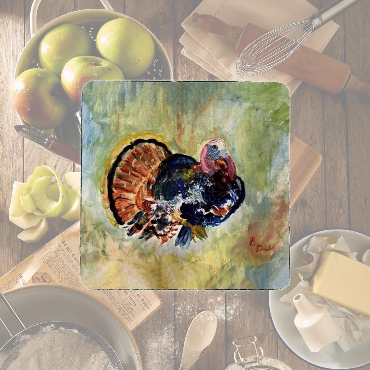Picture of Betsydrake CT1165 Colorful Turkey Coaster - Set of 4