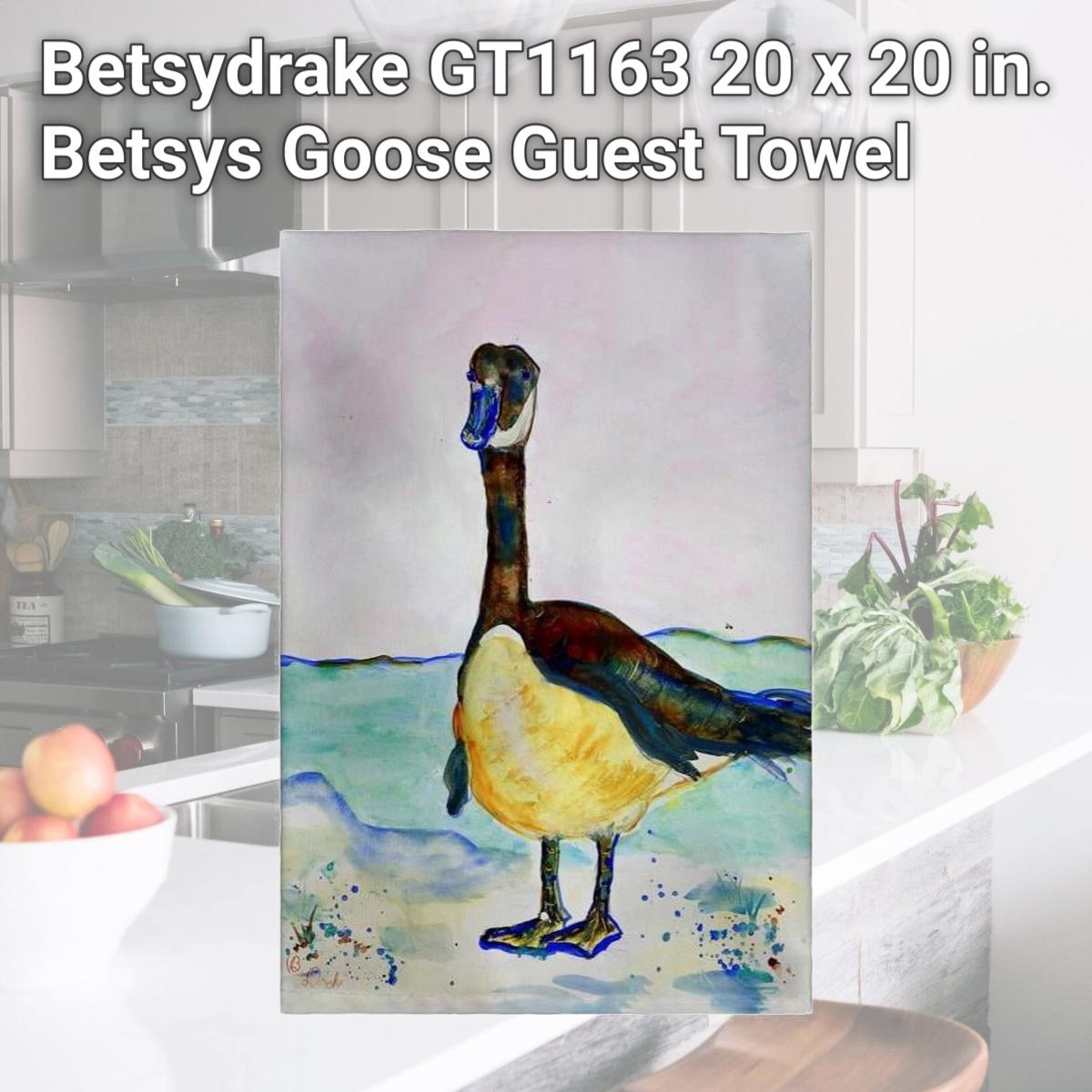 Picture of Betsydrake GT1163 20 x 20 in. Betsys Goose Guest Towel