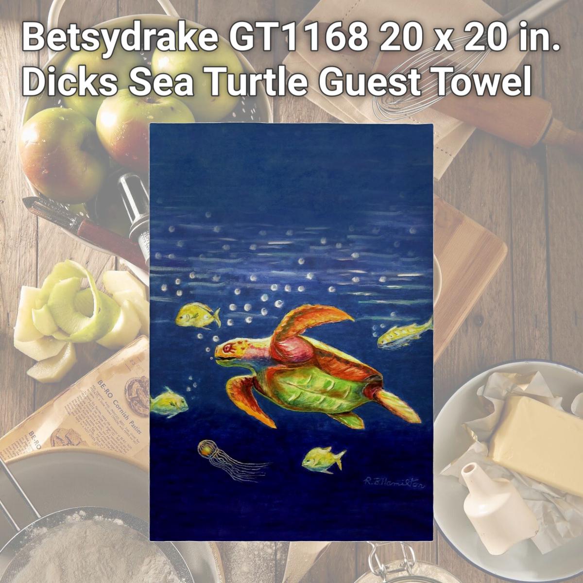 Picture of Betsydrake GT1168 20 x 20 in. Dicks Sea Turtle Guest Towel