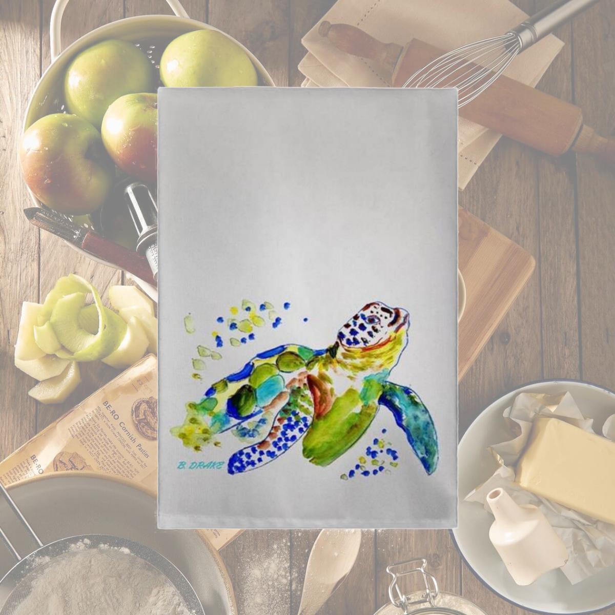 Picture of Betsydrake GT1170 20 x 20 in. Baby Sea Turtle Guest Towel